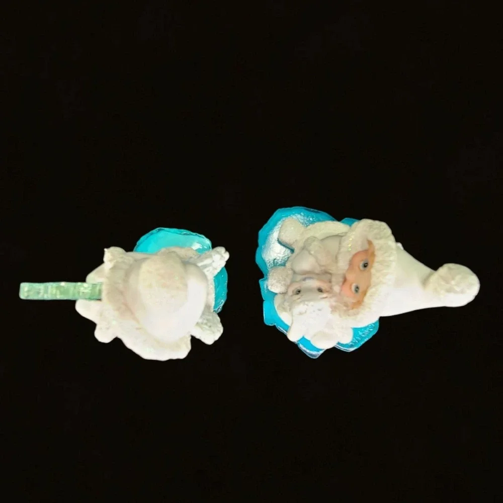 Dreamsicle Northern Lights‎ Love Some Bunny and Little Snowflake 2 Figurines Vtg
